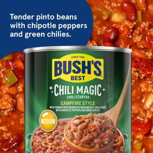 Bush's Campfire Style Chili Magic Chili Starter Perspective: left
