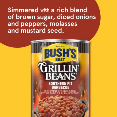 Bush's Southern Pit Barbecue Grillin' Beans 22 oz Perspective: left