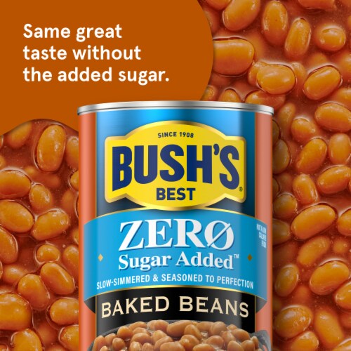 Bush's Zero Sugar Added Baked Beans 27.5 oz Perspective: left