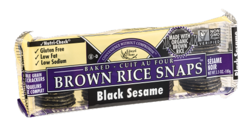 Edward & Sons Black Sesame Brown Rice Snaps Perspective: left