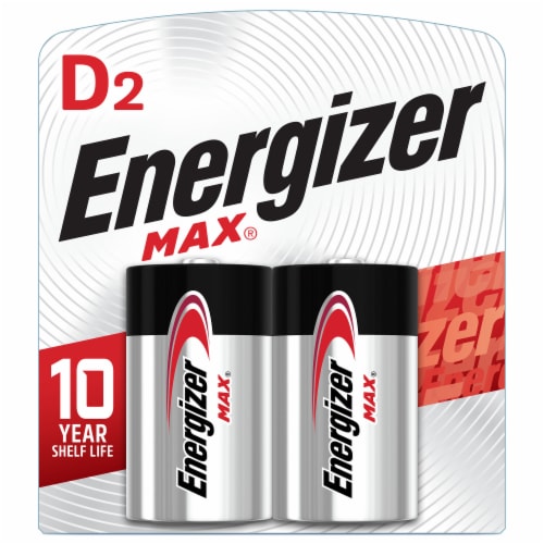 Energizer Max Alkaline D Batteries - 2 Pack Perspective: left