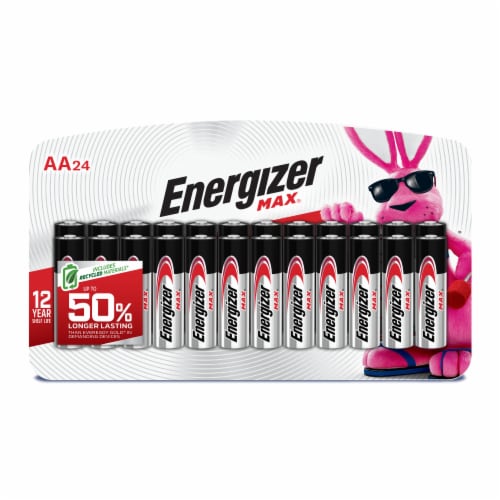 Energizer Max Alkaline AA Batteries - 24 Pack Perspective: left