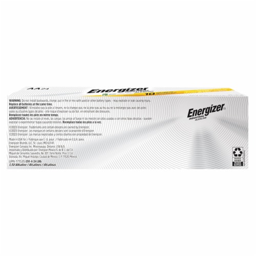 Energizer® AA Cell Alkaline Battery EN91 144 per Case Perspective: left