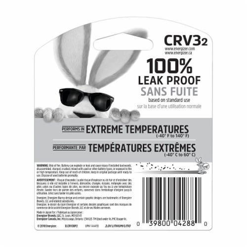 Energizer Photo  CRV3 Batteries - 2 Pack Perspective: left