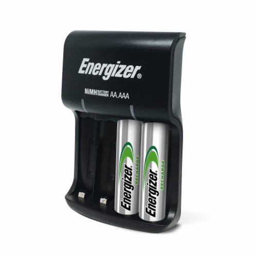 Energizer Recharge Basic Charger for Rechargeable AAA and AA Batteries Perspective: left