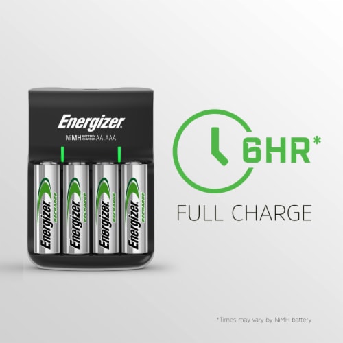 Energizer Recharge Basic AA and AAA Battery Charger Perspective: left