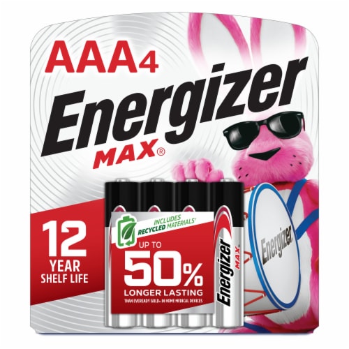 Energizer MAX® AAA Batteries Triple A Alkaline Batteries Perspective: left