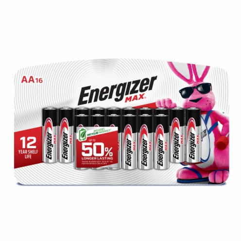 Energizer Max Alkaline AA Batteries - 16 Pack Perspective: left