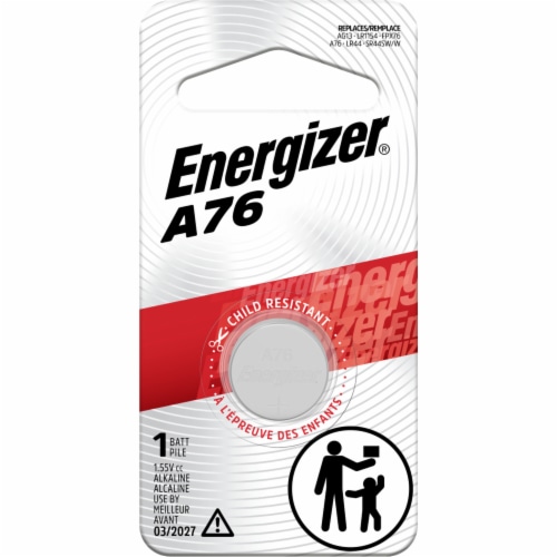 Energizer® Watch Electronic  A76 Battery - 1 Pack Perspective: left