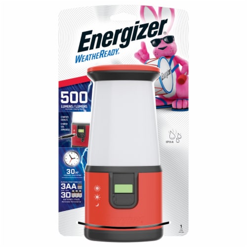 Energizer WeatheReady 500 Lumens Battery Powered Emergency LED Lantern Perspective: left