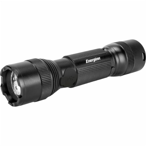 Energizer TAC-R 700 Rechargeable Tactical Metal LED Flashlight 700 Lumens Perspective: left