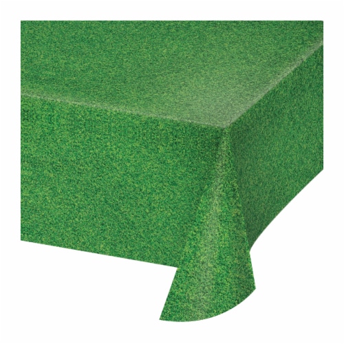 Creative Converting All Over Print Plastic Table Cover - Green Perspective: left