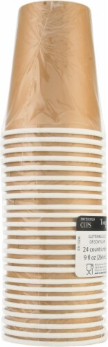 Creative Converting Touch of Color Party Cups  - Glittering Gold Perspective: left