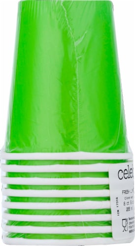 Creative Converting Celebrations Party Cups - 8 pk - Fresh Lime Perspective: left