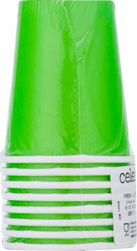 Creative Converting Celebrations Party Cups - 8 pk - Fresh Lime Perspective: left