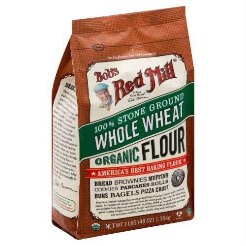 Bob's Red Mill Organic 100% Stone Ground Flour Perspective: left