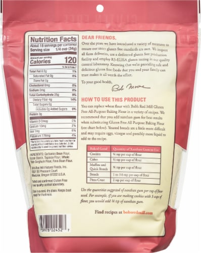 Bob's Red Mill Gluten Free All Purpose Baking Flour 22 oz Perspective: left
