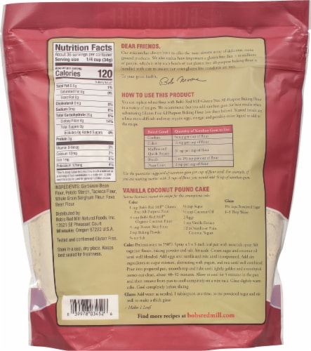 Bob's Red Mill Gluten Free All-Purpose Baking Flour Perspective: left