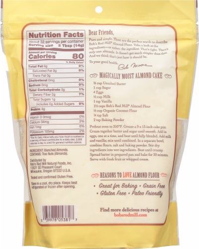 Bob's Red Mill Gluten Free Almond Flour Perspective: left