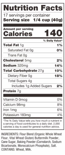 Bob's Red Mill Buttermilk Pancake & Waffle Mix 24 oz Perspective: left
