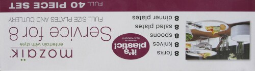Sabert Mozaik Service for 8 Full 40 Piece Set Perspective: left