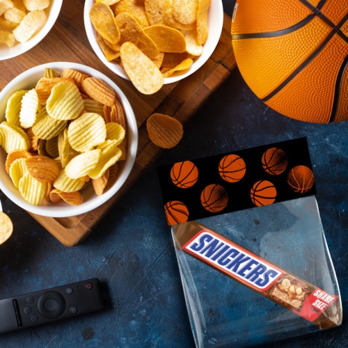 Snickers Milk Chocolate College Basketball Candy Share Size Bar Perspective: left