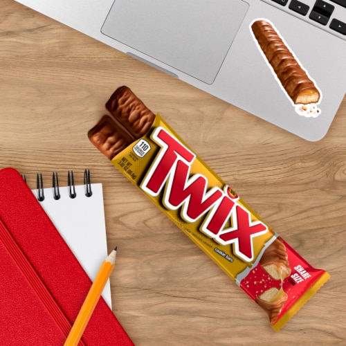 Twix Milk Chocolate Caramel Cookie Candy Share Size Bar Perspective: left