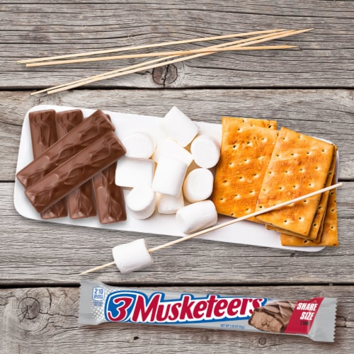 3 Musketeers Milk Chocolate Candy Bar Sharing Size Perspective: left