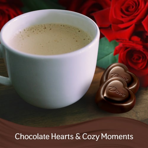 Dove Promises Dark Chocolate Valentines Day Candy Hearts Gift Bag Perspective: left