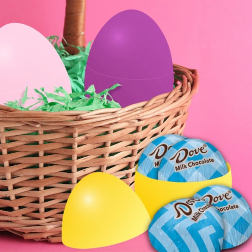 Dove Easter Eggs Milk Chocolate Individually Wrapped Candy Assortment Bag Perspective: left