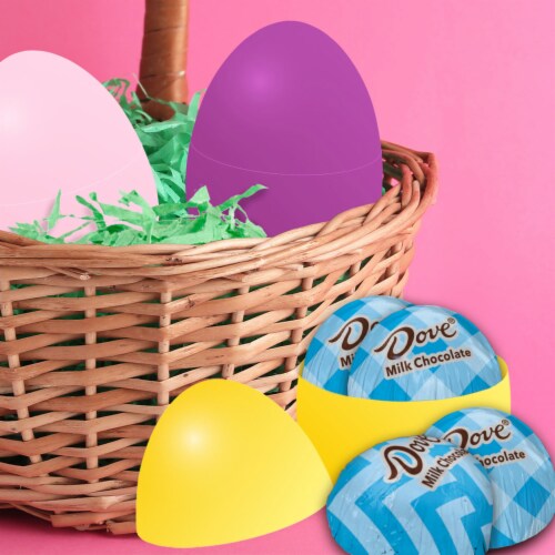 Dove Easter Eggs Milk Chocolate Individually Wrapped Candy Assortment Bag Perspective: left