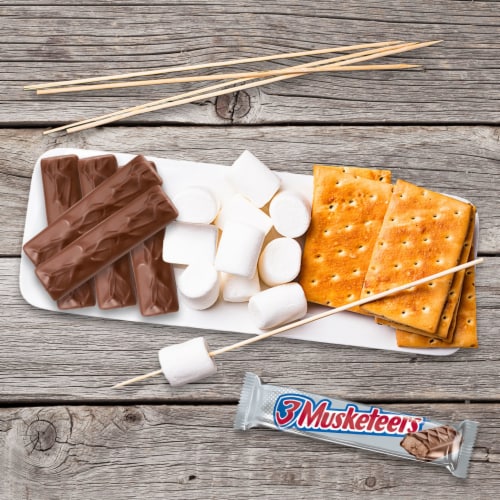 3 Musketeers Candy Milk Chocolate Bar Full Size Perspective: left