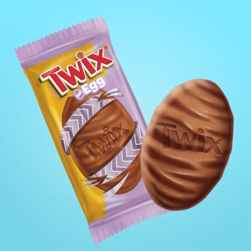 Twix Easter Eggs Caramel Chocolate Candy Multi-Pack Bag Perspective: left