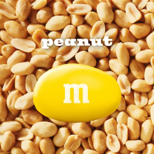 M&M'S Fun Size Peanut Milk Chocolate Candy Bag Perspective: left