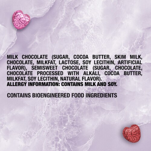 Dove Promises Milk Chocolate & Dark Chocolate Assorted Valentine Candy Hearts Bag Perspective: left