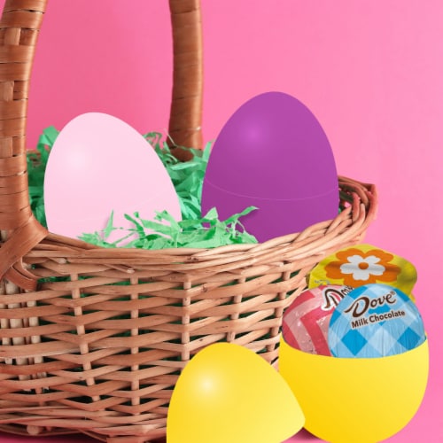 Dove Easter Assorted Dark Chocolate Milk Chocolate & Caramel Milk Chocolate Candy Mix Bag Perspective: left