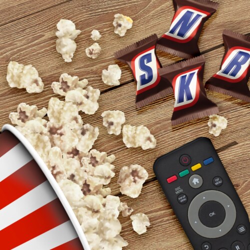 Snickers Mini Size Milk Chocolate Candy Bag Perspective: left