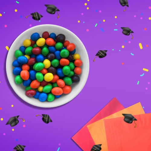 M&M'S Peanut Chocolate Graduation Candy Party Size Bag Perspective: left