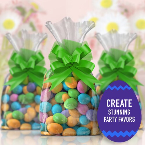 M&M'S Almond Chocolate Egg Shaped Easter Candy Bag Perspective: left