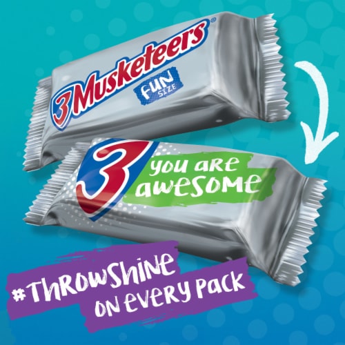 3 Musketeers Fun Size Chocolate Candy Bar Bag Perspective: left
