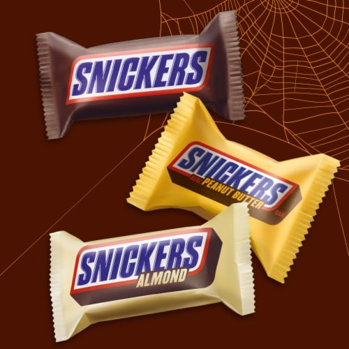 Snickers Almond, Peanut Butter & Original Fun Size Assorted Bulk Halloween  Candy Bar Variety Pack 16.54oz