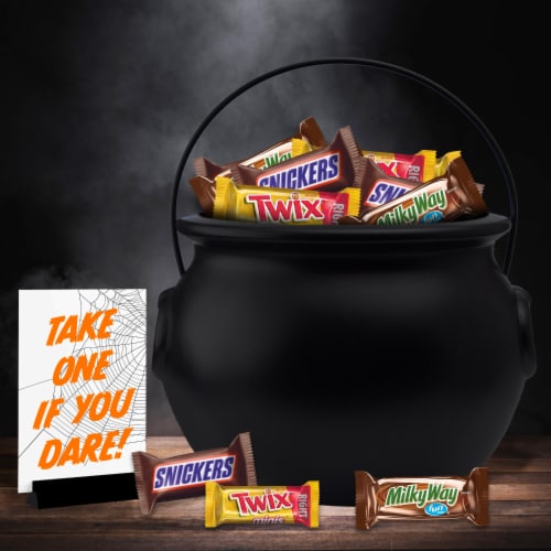 Snickers Twix & Milky Way Chocolate Halloween Candy Bars Variety Pack Perspective: left