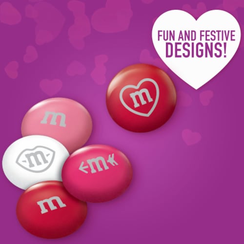 M&M'S Milk Chocolate Valentine's Day Candy Heart Cane Gift Perspective: left