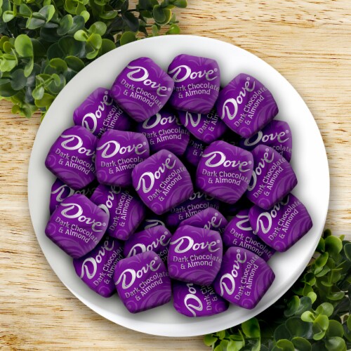 Dove Promises Dark Chocolate Almond Candy Individually Wrapped, 14.2 oz Bag Perspective: left