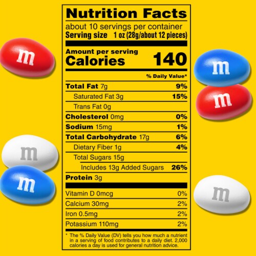 M&M's® Red White & Blue Peanut Chocolate Candies, 38 oz - Ralphs