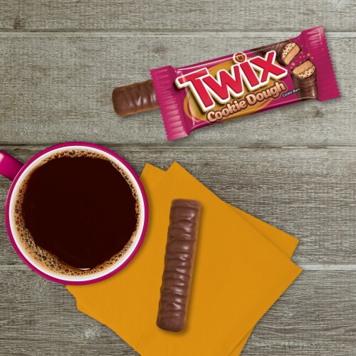 Twix Cookie Dough Milk Chocolate Bars Perspective: left
