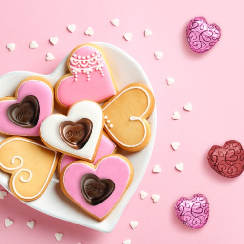 Dove Promises Milk & Dark Chocolate Valentines Day Candy Hearts Bag Perspective: left