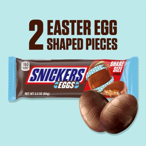 Snickers Eggs Chocolate Easter Basket Share Size Bar Perspective: left