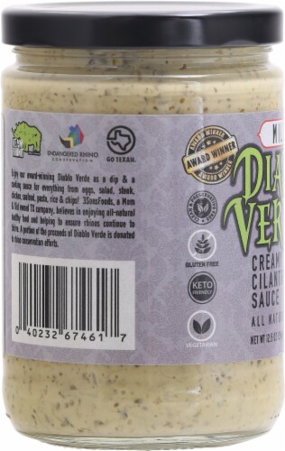 Diablo Verde Cilantro Sauce Mild Perspective: left