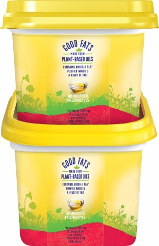 I Can't Believe It's Not Butter! Original Vegetable Oil Spread Tub 2/Pack Perspective: left